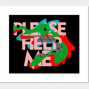 Please Help Me TYPOGRAPHY-Tshirt Posters and Art